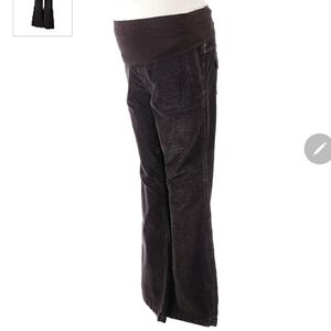 Gap Maternity Cords Corduroy Pants Brown Women's Size 8 Long & Lean Flare Leg